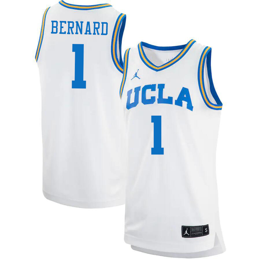 Jordan Brand Men #1 Jules Bernard UCLA Bruins College Jerseys Sale-White